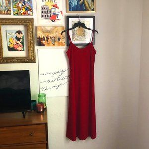 90s Minimal Grunge Midi Slip Dress
